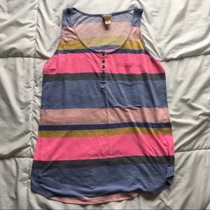 Colorful striped tank
